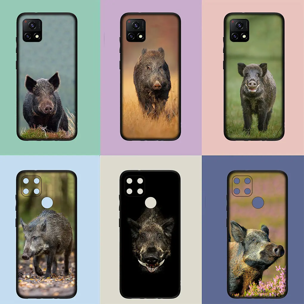 Animal Wild Boar Pig Cover Phone Casing for Samsung Galaxy S21 S20 Fe S23 S22 Ultra S8 Plus A12 A13 A21S A71 Soft Case