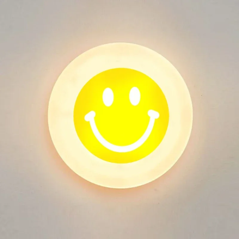 USB Night Light Smile Face Lamp Portable Mini LED Bedside Lantern Book Lights Computer Mobile Power Charging Lighting Kids Gift