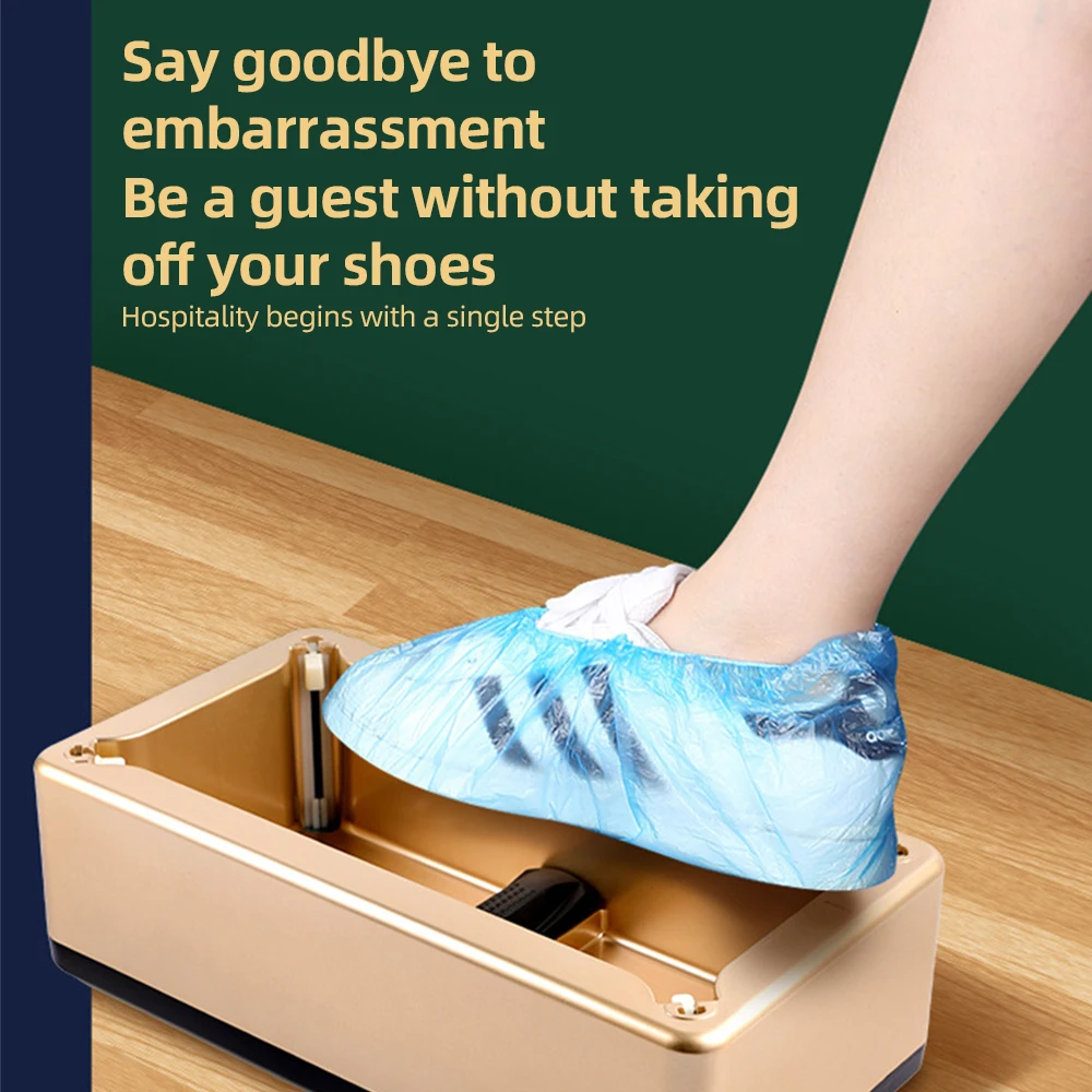 

Automatic Shoe Covers Dispenser with 200pcs Disposable Shoe Covers Non Slip Shoe Cover Protect Floor for House Office Hospital