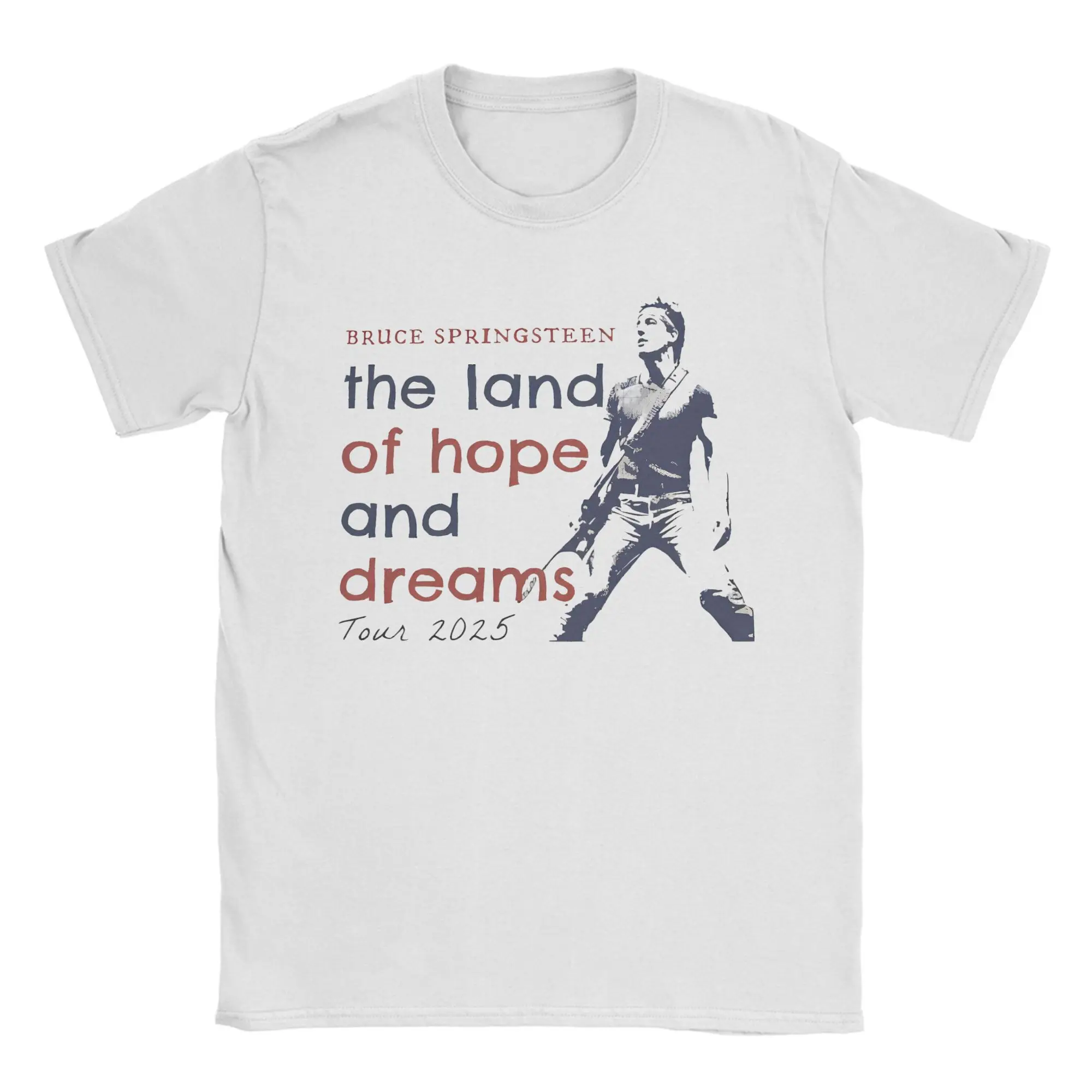 

Men Women Print Bruce Springsteen Concert Tour 2025 Tee T Shirt Cotton T-shirts Clothing