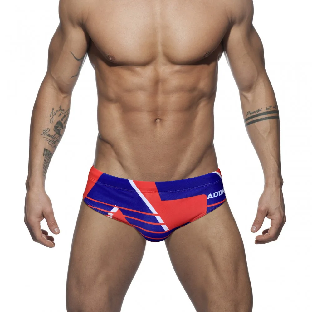 Men's triangular swimming trunks fashion hot spring beach swimming trunks youth European and American professional swimsuit AD1