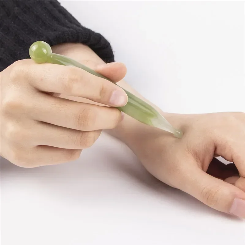 1 قطعة عصا اليشم حجر غوا شا تدليك الوجه الوخز بالإبر نقطة القلم الطب الصيني غواشا الجمال رسل أداة #2