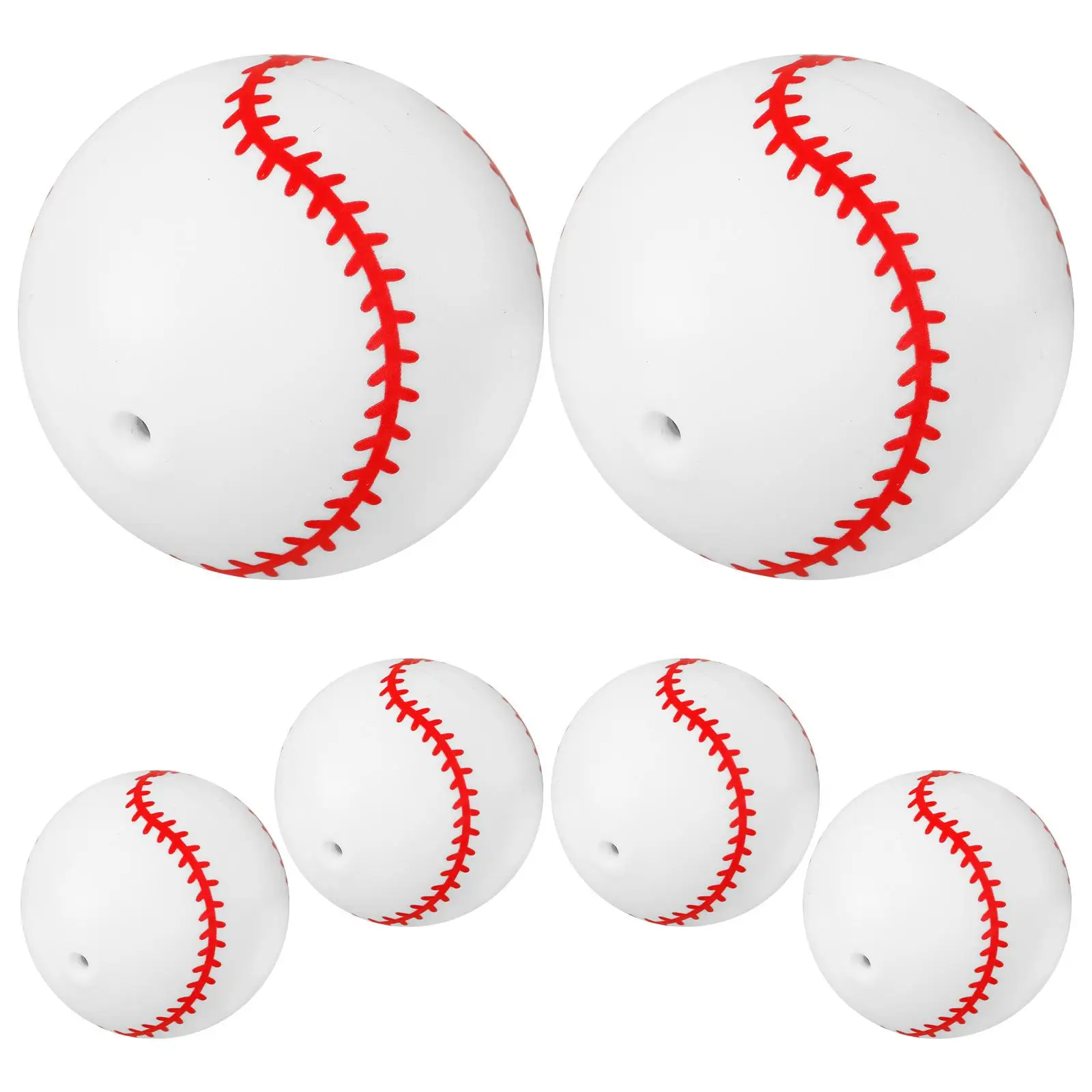 6 Pcs Toddler Inflatable Baseball Child Play Pvc Basketball Hoop Favors for Team