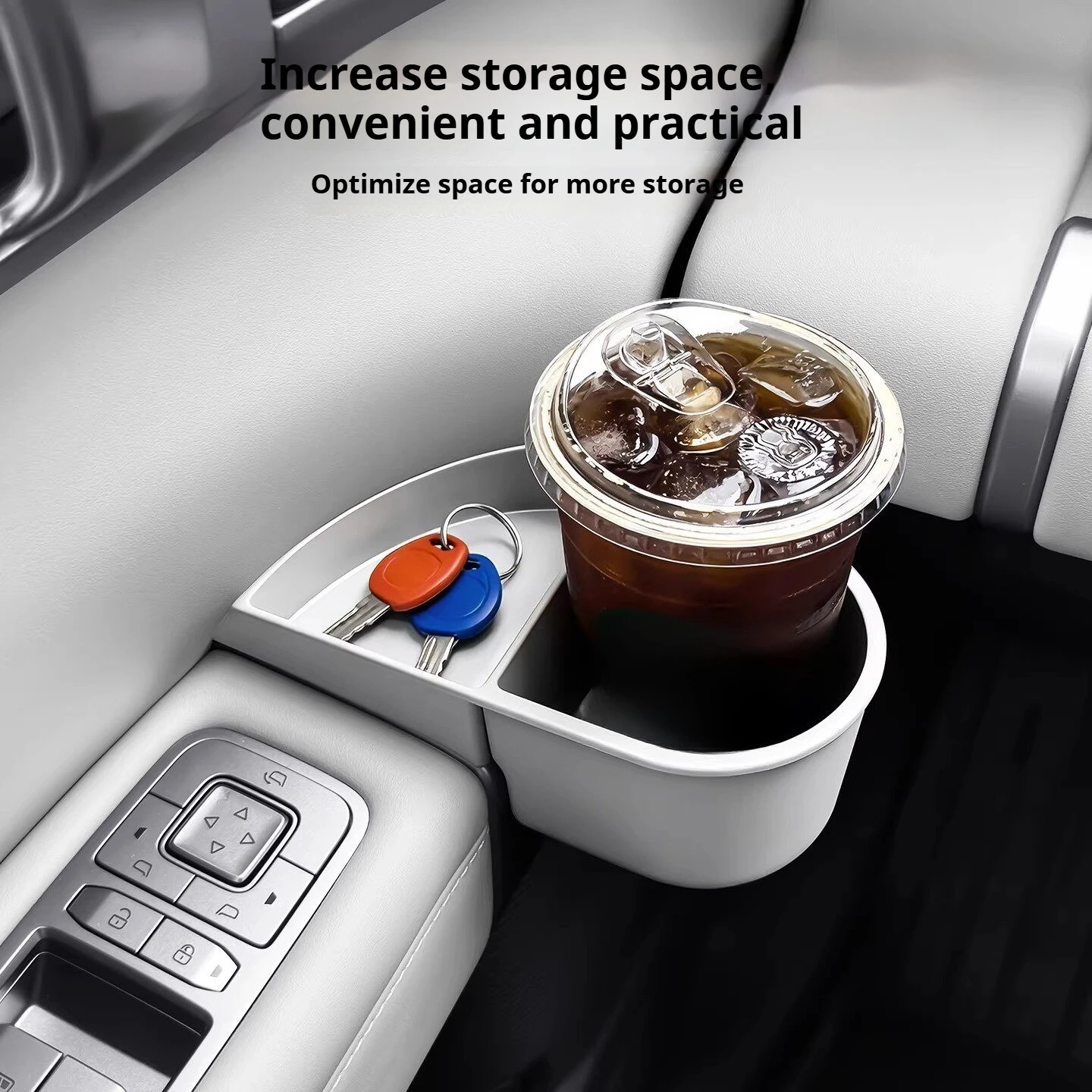 For BYD Ti 7 Leopard 7 Titanium 7 Car Door Storage Bin Front Door Cup Storage Rack Multi Functional Cup Holder Car Accessories