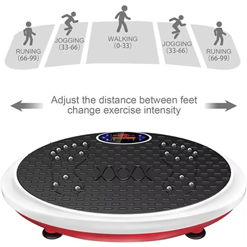 آلة تمرين لوحة الاهتزاز، تدليك الجسم بالكامل بالاهتزاز، للتدريب المنزلي والتشكيل مع أشرطة المقاومة #2