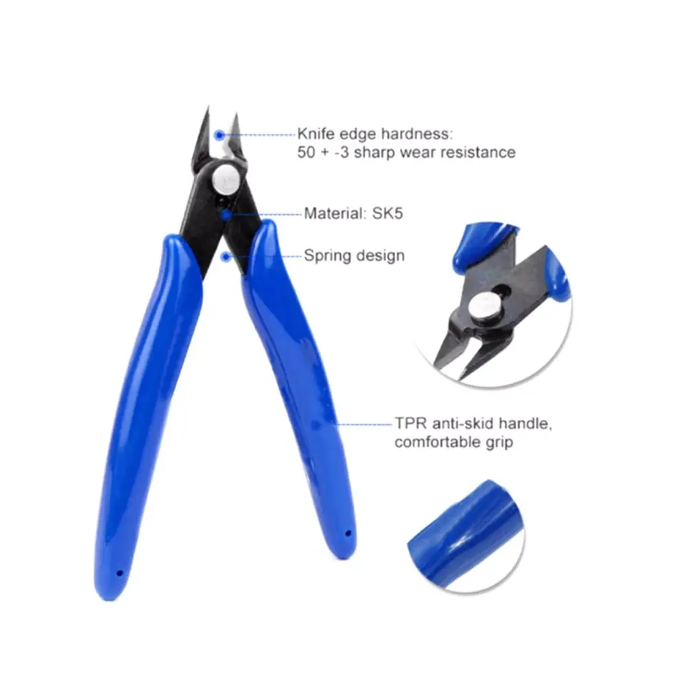 1Pcs Diagonal Pliers Carbon Steel Pliers Electrical Wire Cable Cutters Cutting Side Snips Flush Pliers Nipper Hand Tools