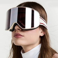 Ski Goggles Snowboard Women Men Skiing Eyewear Mask Uv 400 Snow Protection Over Glasses Adult Double Anti-Fog Cylindrical
