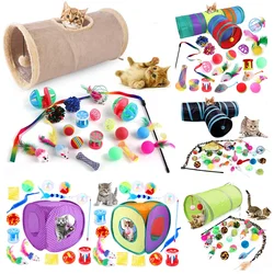 Divertida tienda para gatos, suministros para ratones, simulación de peces, accesorios para gatitos, juguetes para gatos, pelotas interactivas, juego de gato plegable, túnel Chat