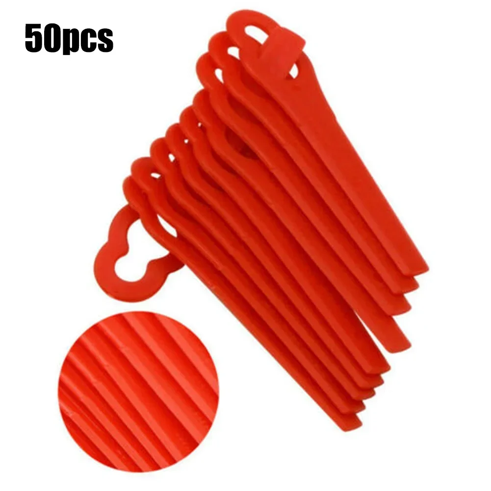 50Pcs Plastic Blades For KULLER  OZITO Grass Trimmer Strimmer Blades Grass Cutting Blade For Cordless Grass Trimmer Garden Tool