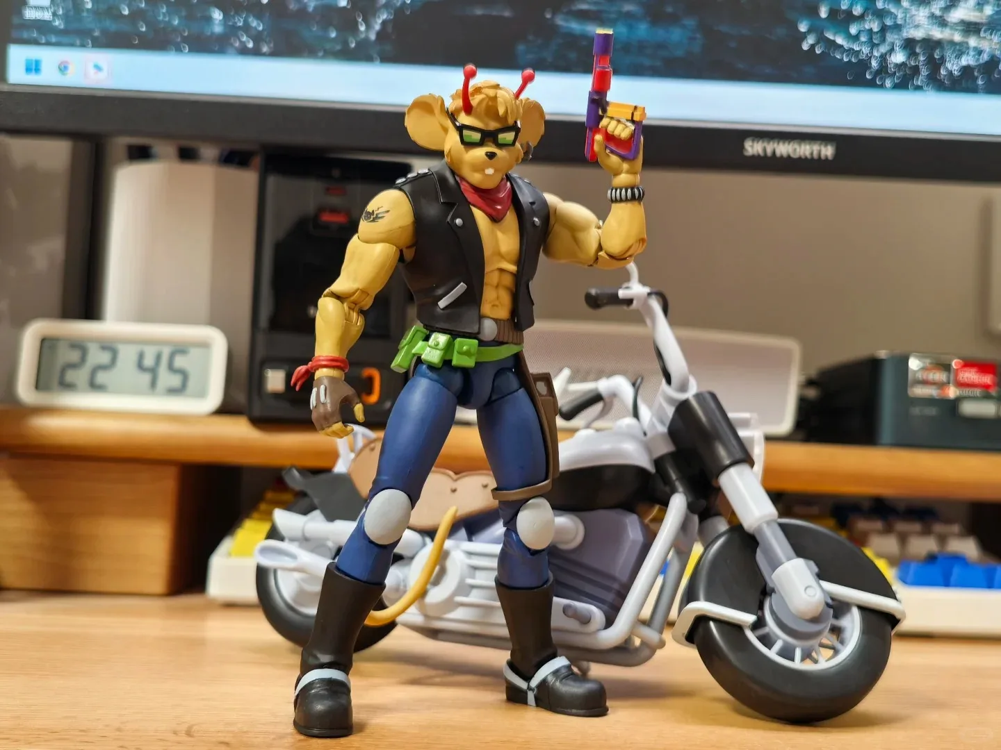 Nacelle Mars Mouse 1/12 Scale Biker Mice MONSTER BlKE RADICAL Slotevini Three-piece Full Set 6in Action Figure Body Gifts