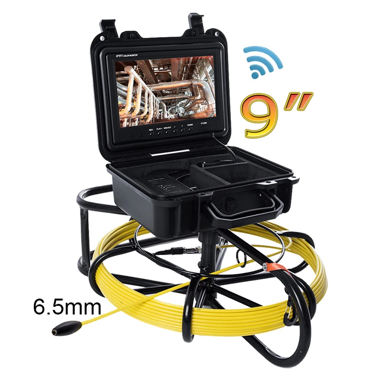 New CCTV 2.4G Wireless Wifi 50M Push Rod Industrial Borescope Sewer Pipeline Inspection Camera