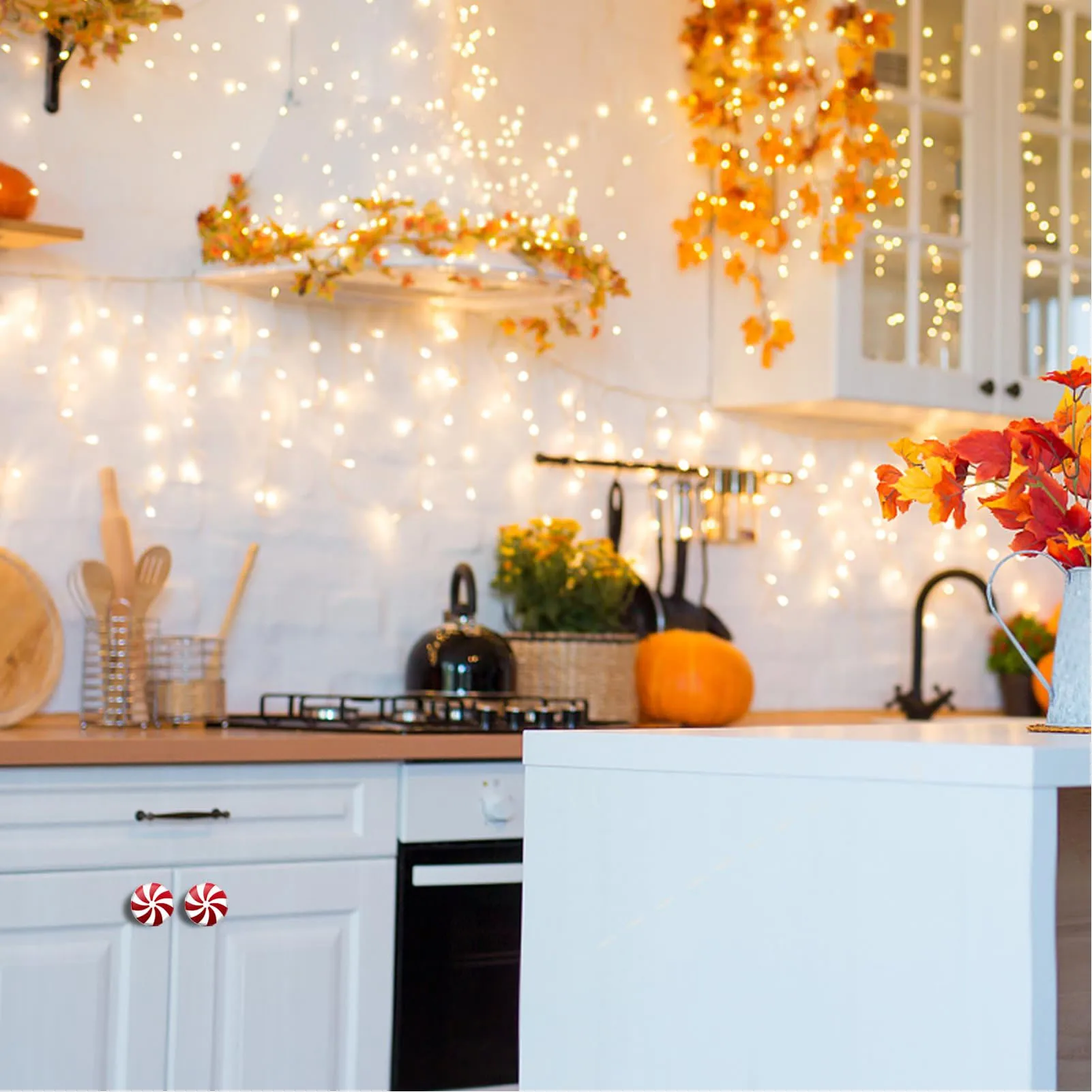 12PCS Cabinet Knob Decoration Silicone Candy Decoration Pull Handles Knob for Holiday