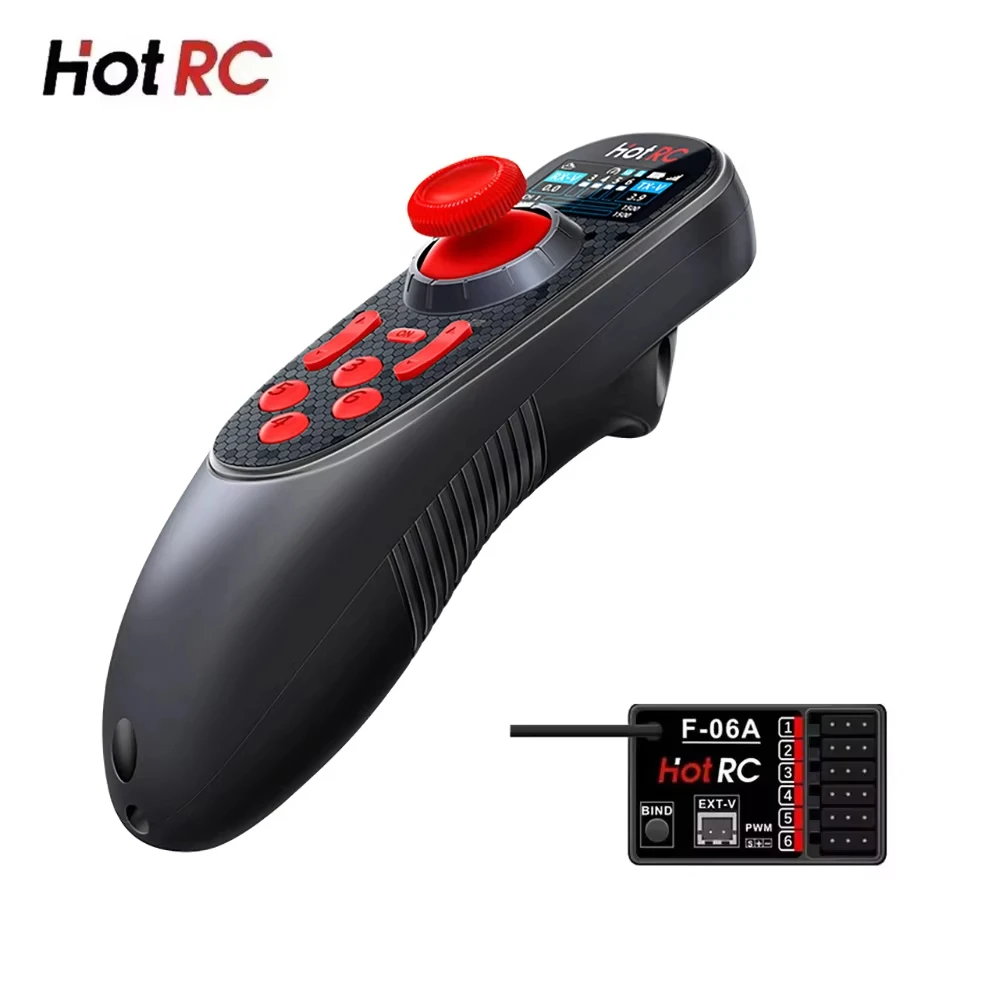 HOTRC Hotrc DS-650 DS 650 6CH 2.4GHz Radio System Transmitter Remote Controller with DS 600 PWM 6 Channel Receiver for RC Boat