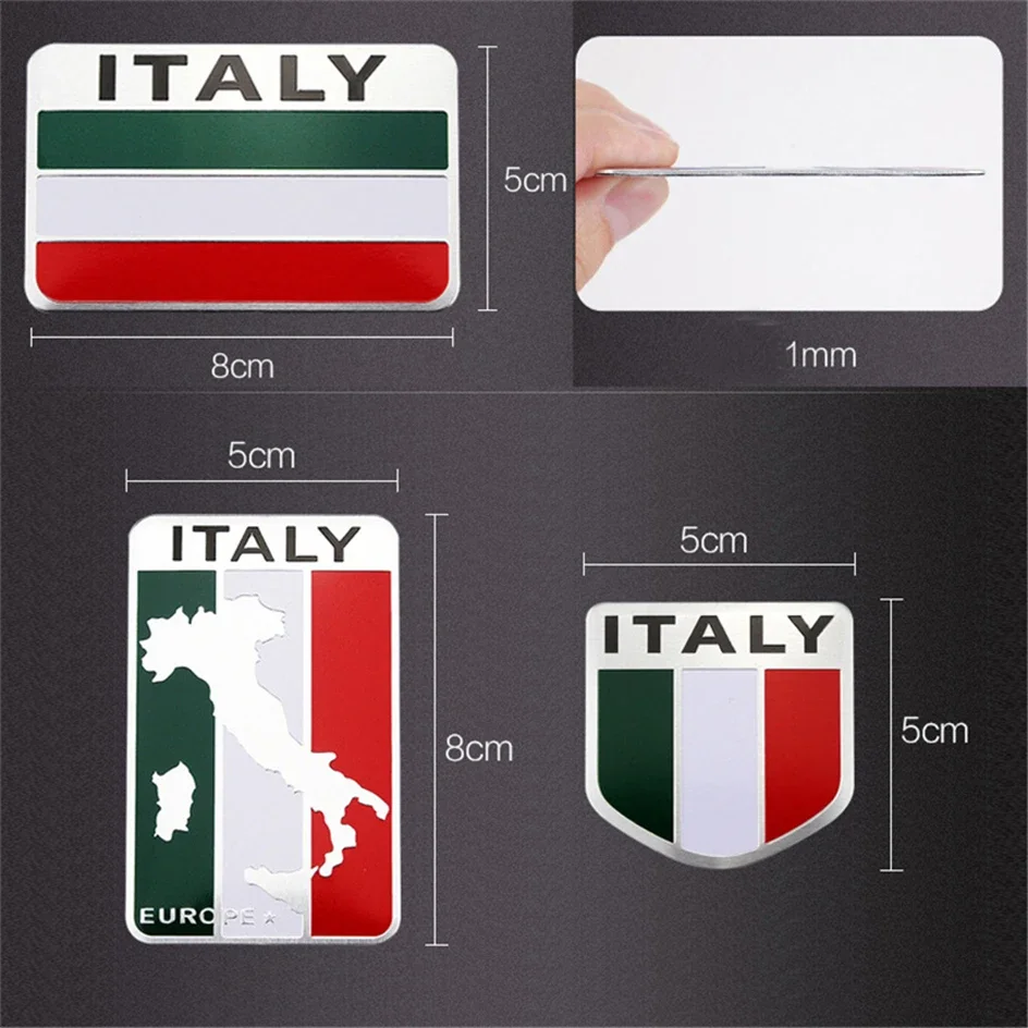 3D Italy Flag Square Car Decals Car Whole Body Sticker Car Decoration Car Accessories for Fiat 500 Ducato Linea Auto Accessories