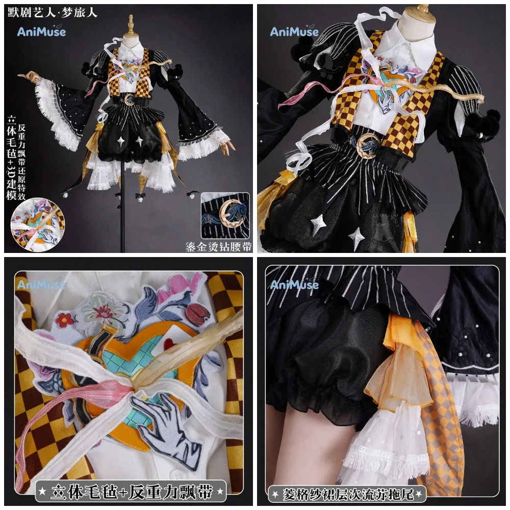 Costume de cosplay Cléo Decker, artiste mime du jeu Identity V, robe pour femme, tenue pour Halloween, Comic Con, AniMuse