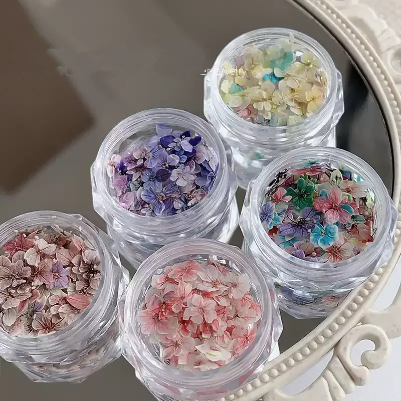 

1000 Pieces of Dried Flower Beads for Packaging, Nail Art Embossing DIY Resin Small Flowers Nail Decorations, Japanese Ins Style Mini Nail Art Dried Flowers