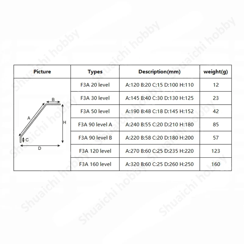 1 paire pour modèle d'avion RC de compétition F3A, train d'atterrissage fendu en Fiber de carbone, train d'atterrissage léger de qualité 20/30/50/90/120/160