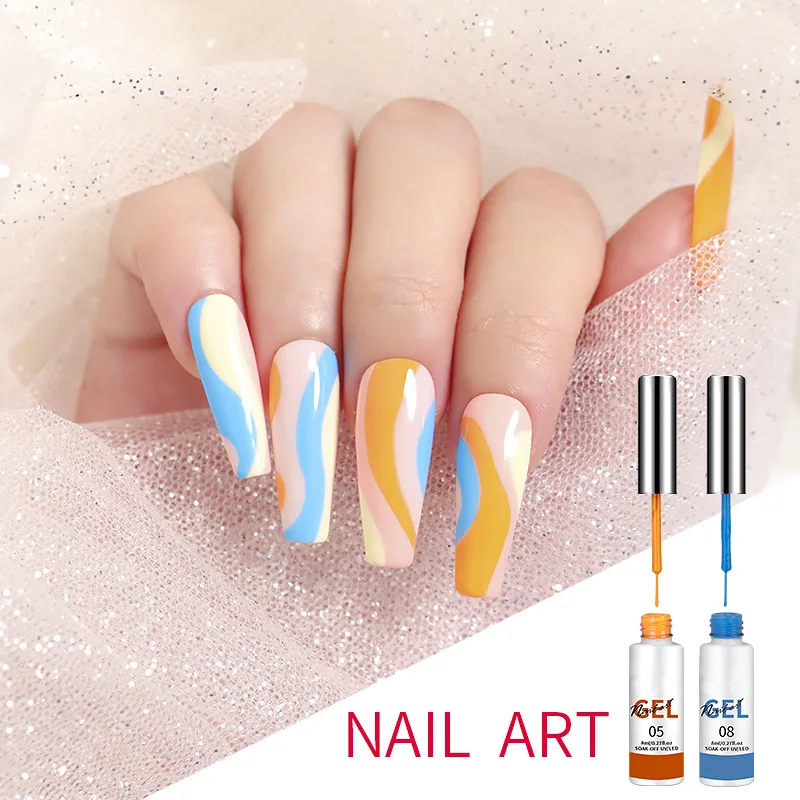 1box Nail UV Gel Polish Builder Set for Nail Art Tips Extension Manicure DIY Tool with Polish Glue Pull Glue Decorations