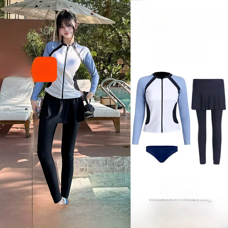 women's-wetsuit-long-sleeve-long-pants-quick-dry-surfing-swimming-suit-beach-vacation-diving-clothes-jellyfish-style-outfit
