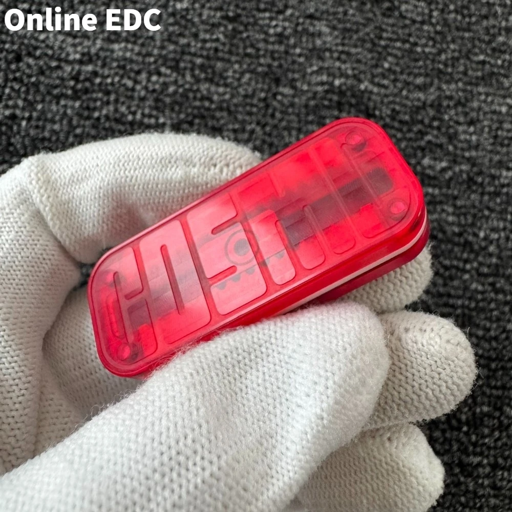 المملوكة مسبقًا 42COSMO EDC PC Red Fidget Slider لعبة تخفيف التوتر دفع المنزلق أدوات تخفيف القلق التصميم الأصلي #2