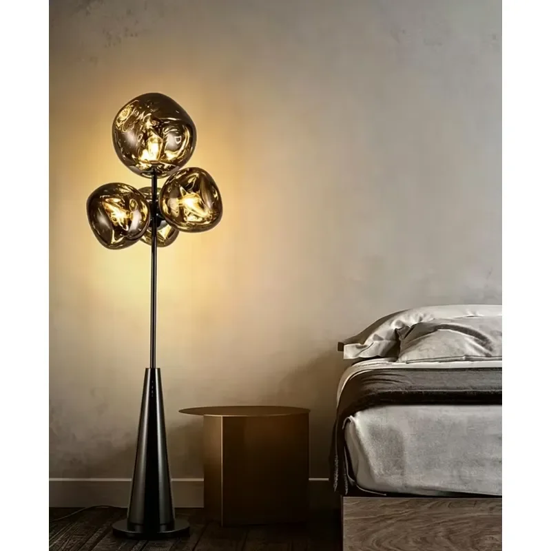 Nordic Style 4 Head Floor Lamp Acrylic Lava Design LED Standing Light for Hotel Villa Club Living Room Modern Art Decoration