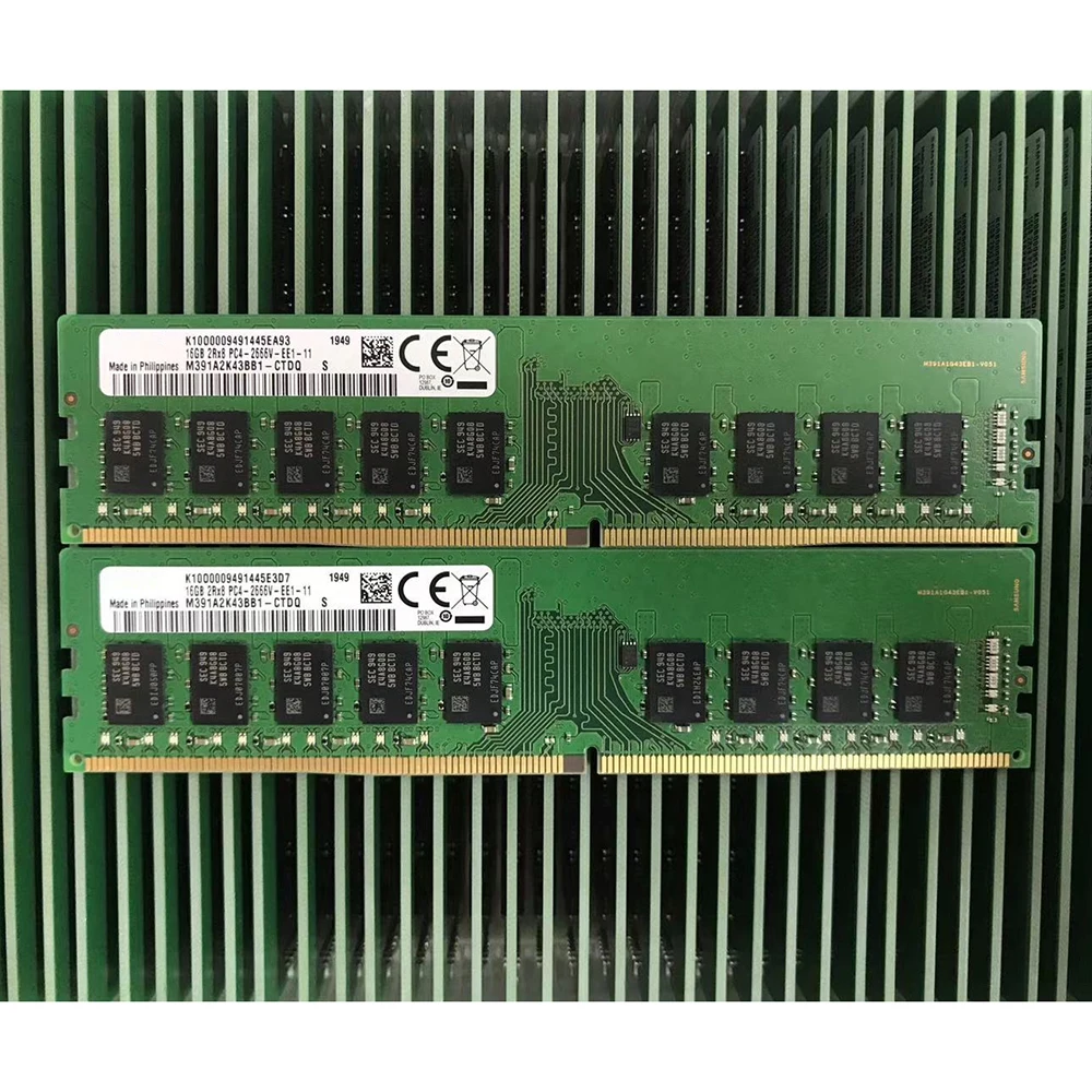 1 Pcs New M391A2K43BB1-CTDQ 16G 16GB For Samsung 2RX8 DDR4 2666 PC4-2666V ECC UDIMM Server Memory