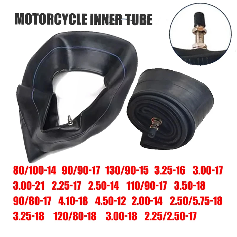 Motorcycle inner tyre 12/14/16/17/18/19/21inch 130/70-17 90/90-17 3.25-16 3.00-21  Straight Valve for Off Road