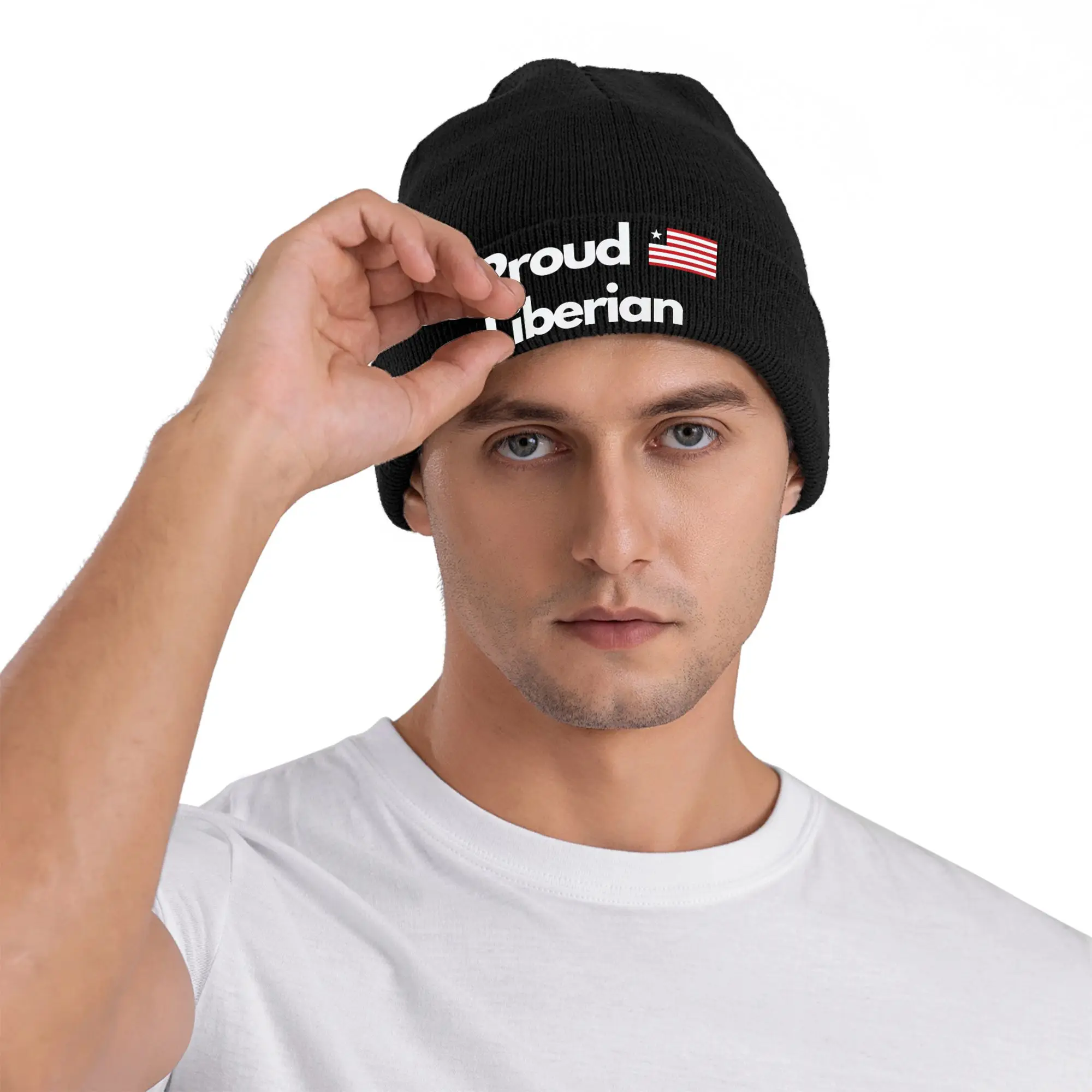 Liberia Independence Day Bonnet Hats Proud Liberian Beanie Hats Spring Design Beanies Funny Adult Unisex  Sport Warm Soft Cap