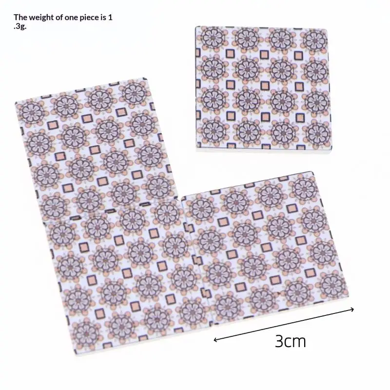 9-teiliges Set für Küche und Wohnzimmer, Bodenmöbel-Zubehör, 30 x 30 mm, Puppenhaus, Mini-Simulation, doppelseitige Holzbretter, Modell