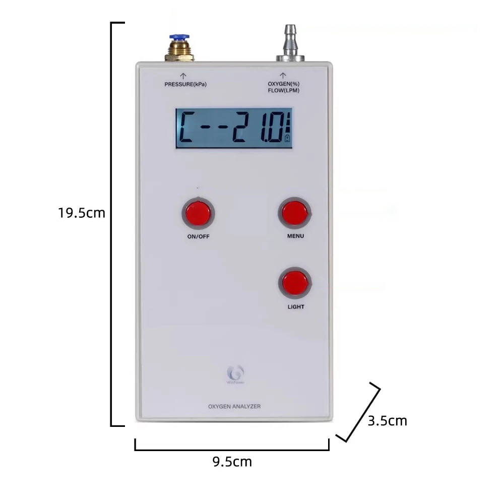 RP-03 Ultrasonic Oxygen Detector, O2 Concentration Flow Pressure Tester for PSA Oxygen Concentrator Industrial Oxygen Generator