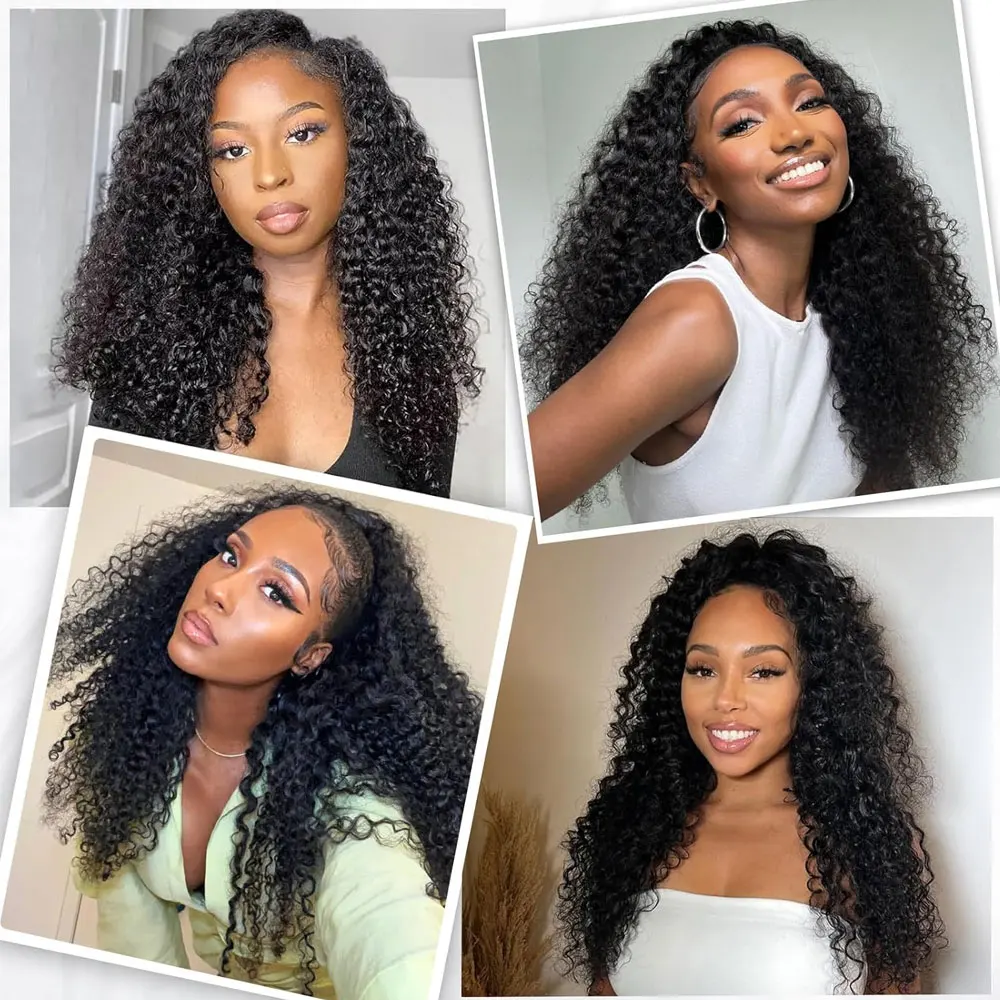 Tief gelockte Echthaar-Bündel, Kinky Curly Haarbündel, Brasilianisches Rohhaar zum Weben, 12-34 Zoll Echthaar, Burmesische Lockige Haarbündel – Detail 9