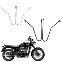 For Triumph Bonneville SE T100 T 100 2001-2015 Motorcycle Black Chrome Saddle bag Support Guard Bars Side Mounts Bracket Holder