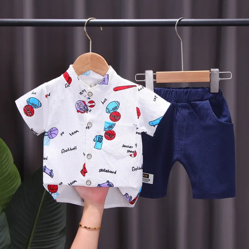 

New Summer Baby Clothes Suit Children Shirt Shorts 2Pcs/Sets Infant Boys Clothing Toddler Casual Sports Costume Kids Tracksuits