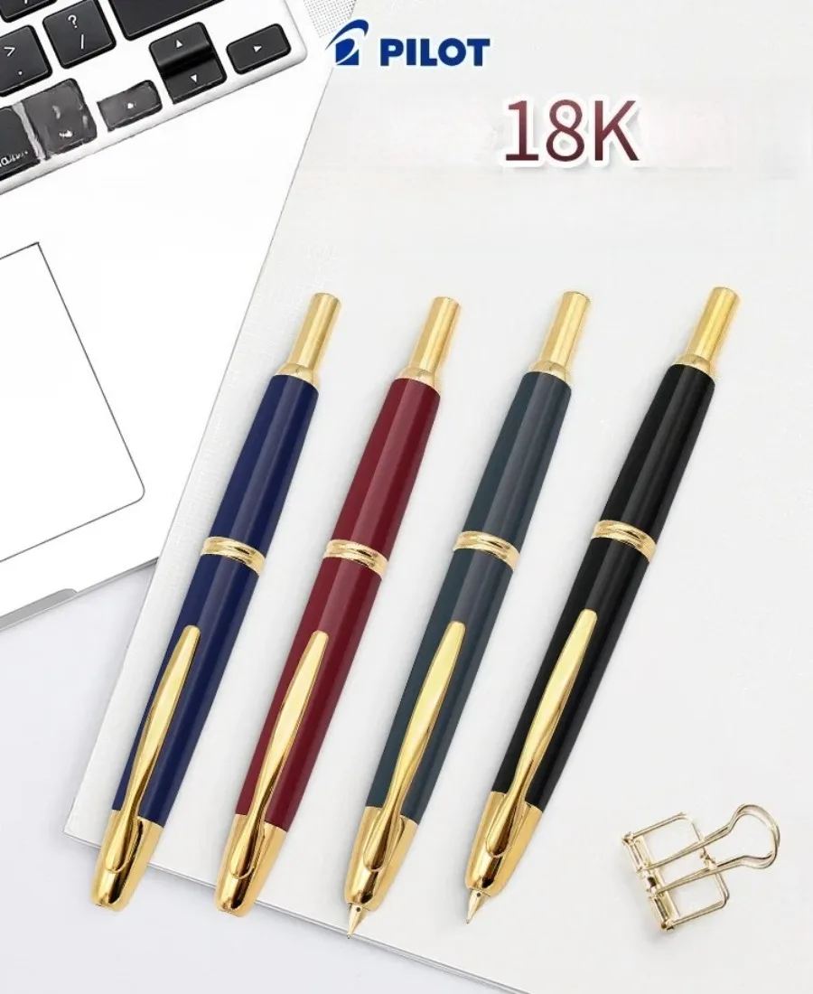 

For PILOT Japan Original Capless Fountain Pen 18K Gold Nib Ink Set Stationery FC-15SR Writing Pen Office Accessories