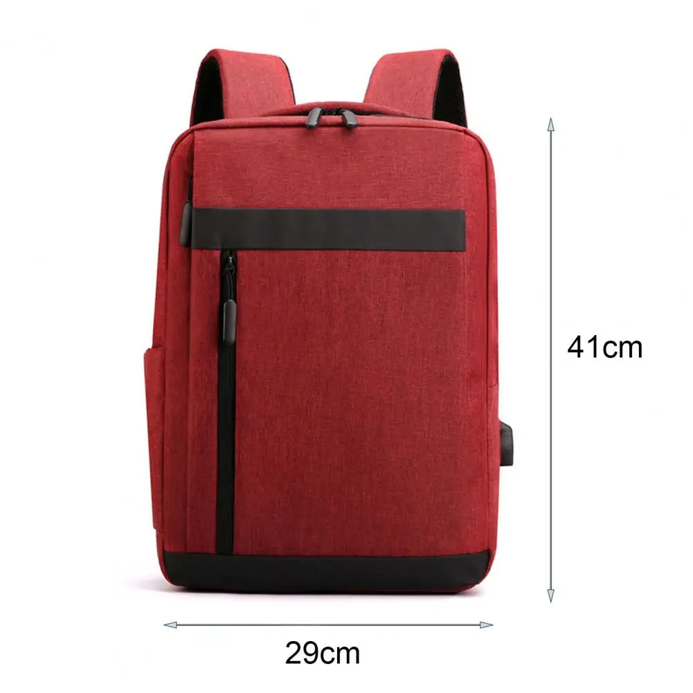 Unisex Backpack Adjustable Shoulder Straps Multilayer Multifunction USB Charging Port Casual Rucksack for Outdoor