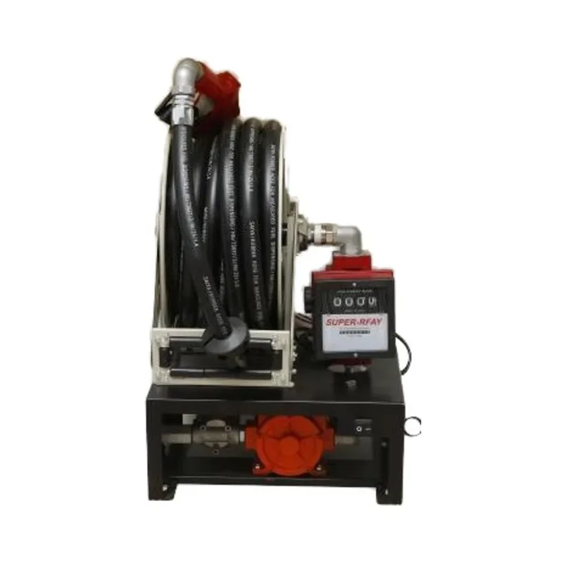 Factory Direct 15m Retractable Aluminium Fuel Hose Reel D Transfer Pump Assy Petrol Service Equipment