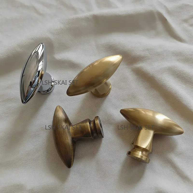 2Pcs High-quality Brass Single-hole Handle Kitchen Cabinet Door Handles Retro Makeup Box Drawer Knobs Furniture Hardware Pulls
