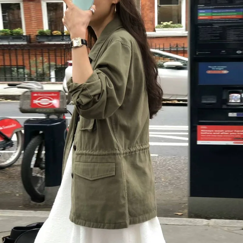 

2025 NEW Women Zipper Jacket Autumn Female Outerwear Long Sve Casual Streetwear Coat Windbreaker Stand Collar Jackets