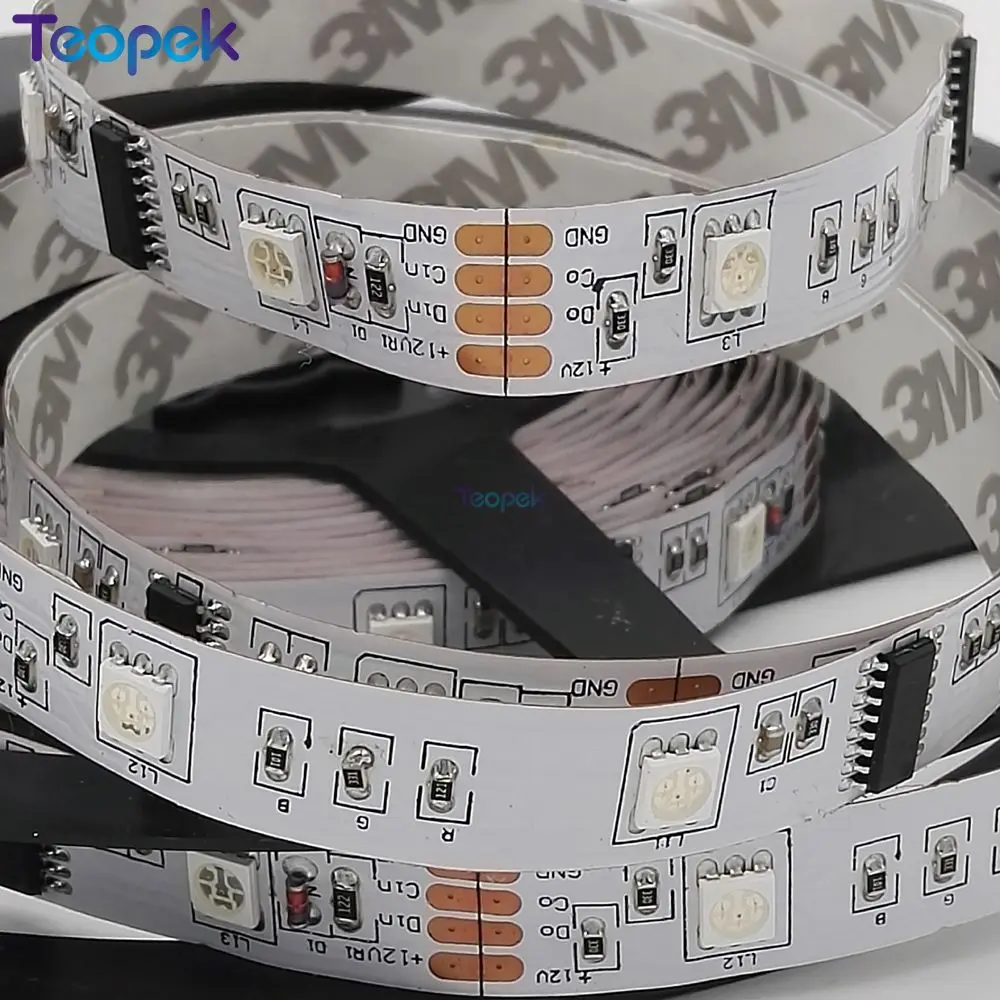 5M 6803 IC RGB Dream Magic Color LED Strip SMD 5050 DC12V 30LED/M IP20/IP67 Waterproof Flexible Strip Tape image 3