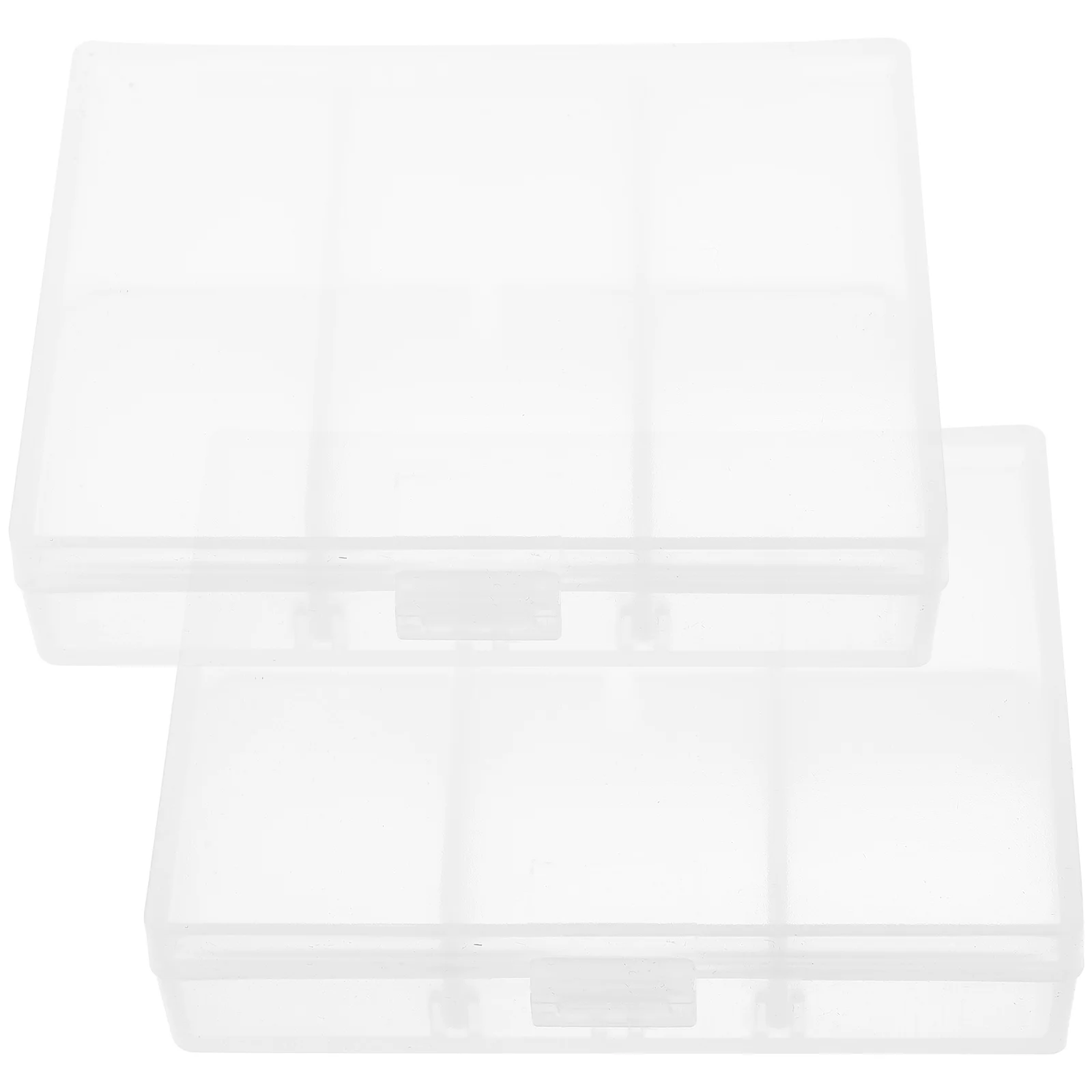 

2pcs Transparent Photo Organizer Box Storage Container For Small Items Screws Accessories Craft Cards Storage Box