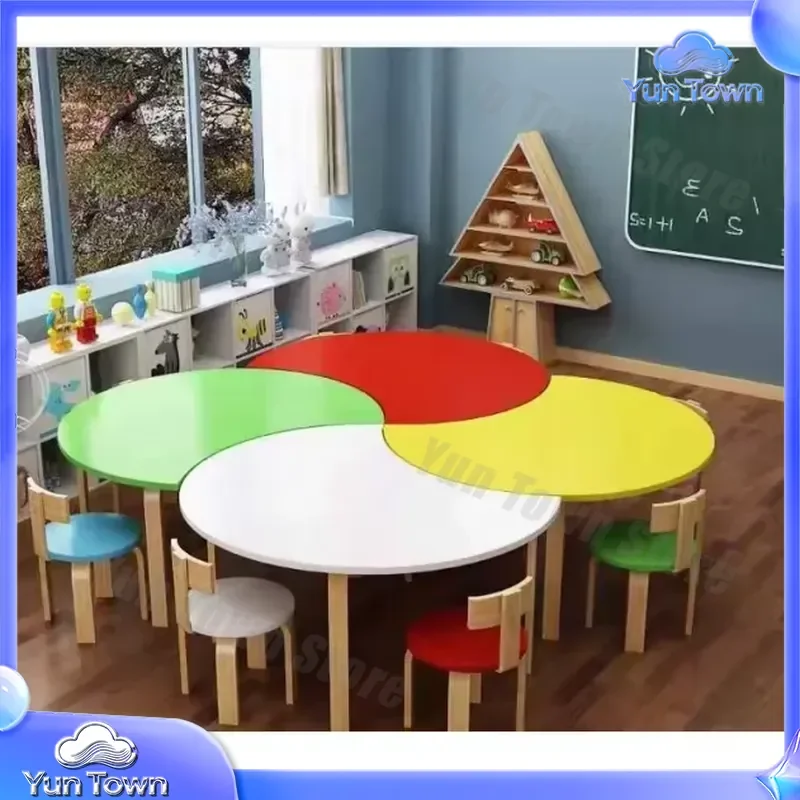Modern Kids Plastic Furniture for Study Table and Chair Set for Children Indoor Desk and Chair for Toddlers Preschool