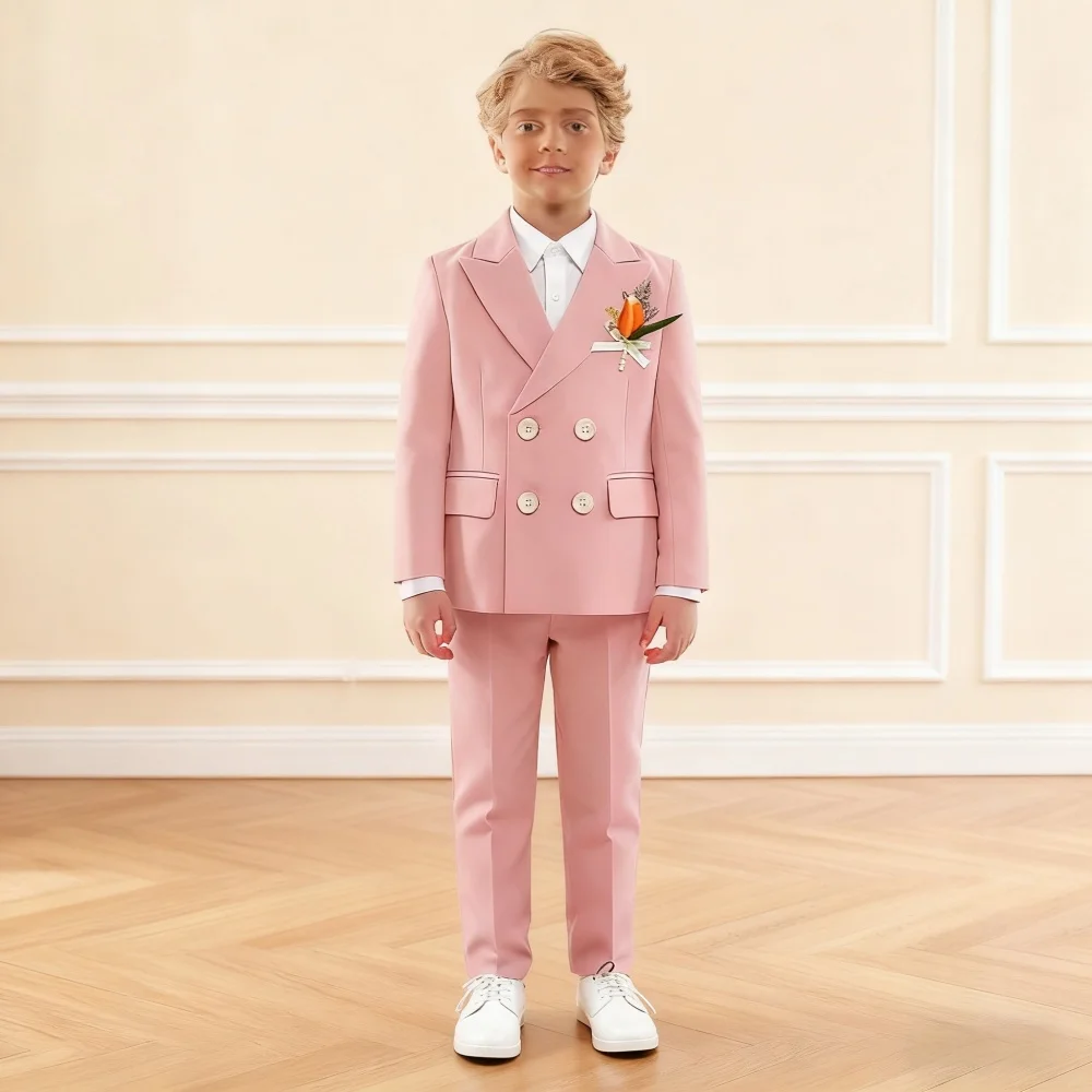 

Fashionable Kids Stage Performance Blazer Pants Suit Elegant Baby Birthday Suit Formal Ceremony Little Boys Photography Suit