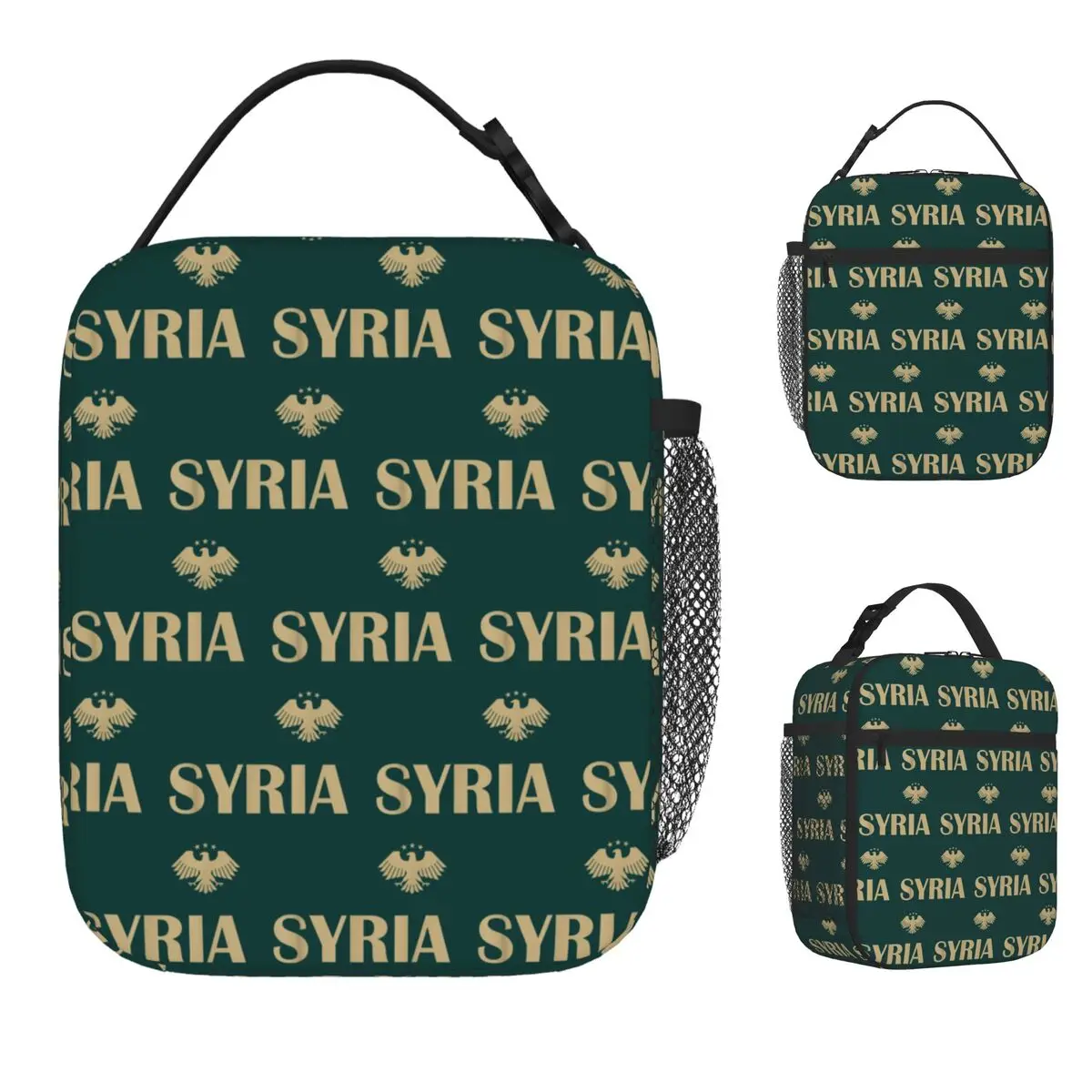 Eagle Of Syria 2025 Symbol Insulated Lunch Bag Syrian Proud Food Container Bags Reusable Cooler Thermal Bento Box For Travel