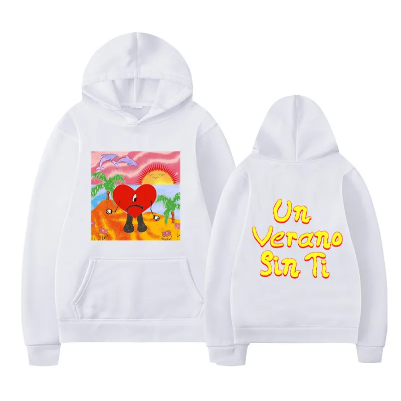 New un verano sin ti bad bunny print new album hoodie hoodie with comfortable and simple pure cotton hoodie for men and women