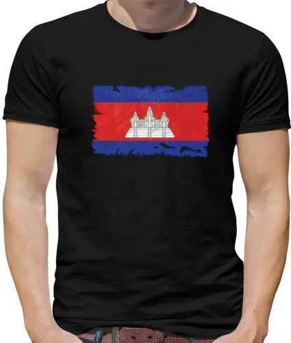 Kambodscha Flagge Herren T-Shirt - Phnom Penh - Country - Reise - Flaggen - Asia