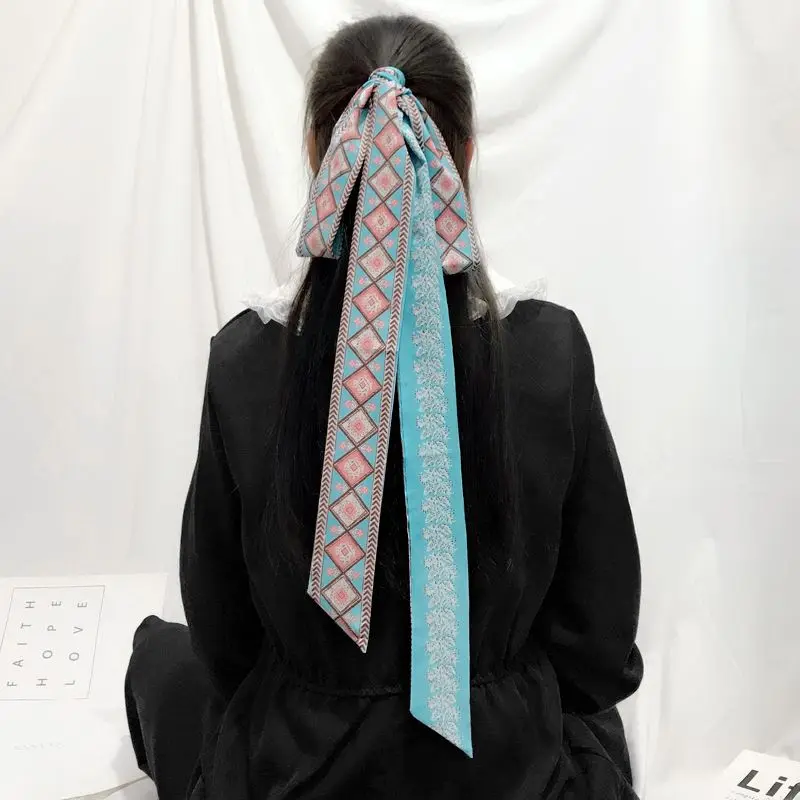 Extra-long Slim Double-sided French-style Scarf Women – Perfect for Ponytail Holders Braiding Bag Straps As A Stylish Waist Belt