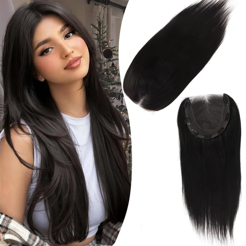 100%  Hair Toppers with New HD Lace Base Closure 6x7 Inch Hair Extensions