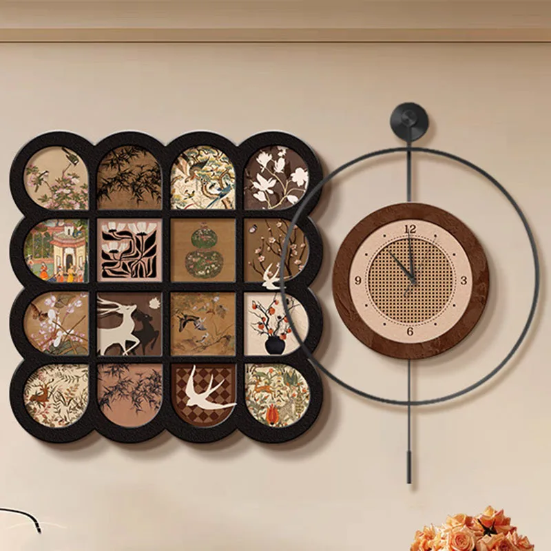 Big Size Vintage Wall Watch Aesthetic Wooden Interior Living Room Fashion Wall Clocks Creative Design Wanduhr Home Decoration