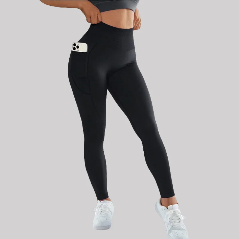 Leggings sexy com bolsos para mulheres, cintura alta, nádega push up, apertado, ginásio, esporte, fitness, treino, calça de ioga, elevador de bunda