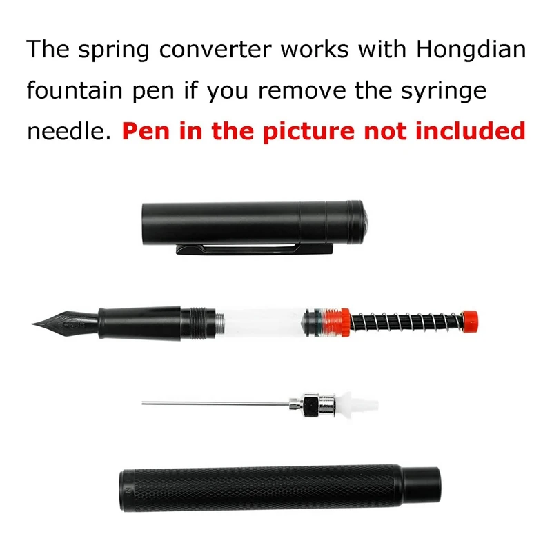5 PCS Fountain Pen Ink Syringe Filler, Spring Converter with Removable Blunt Needle Tip